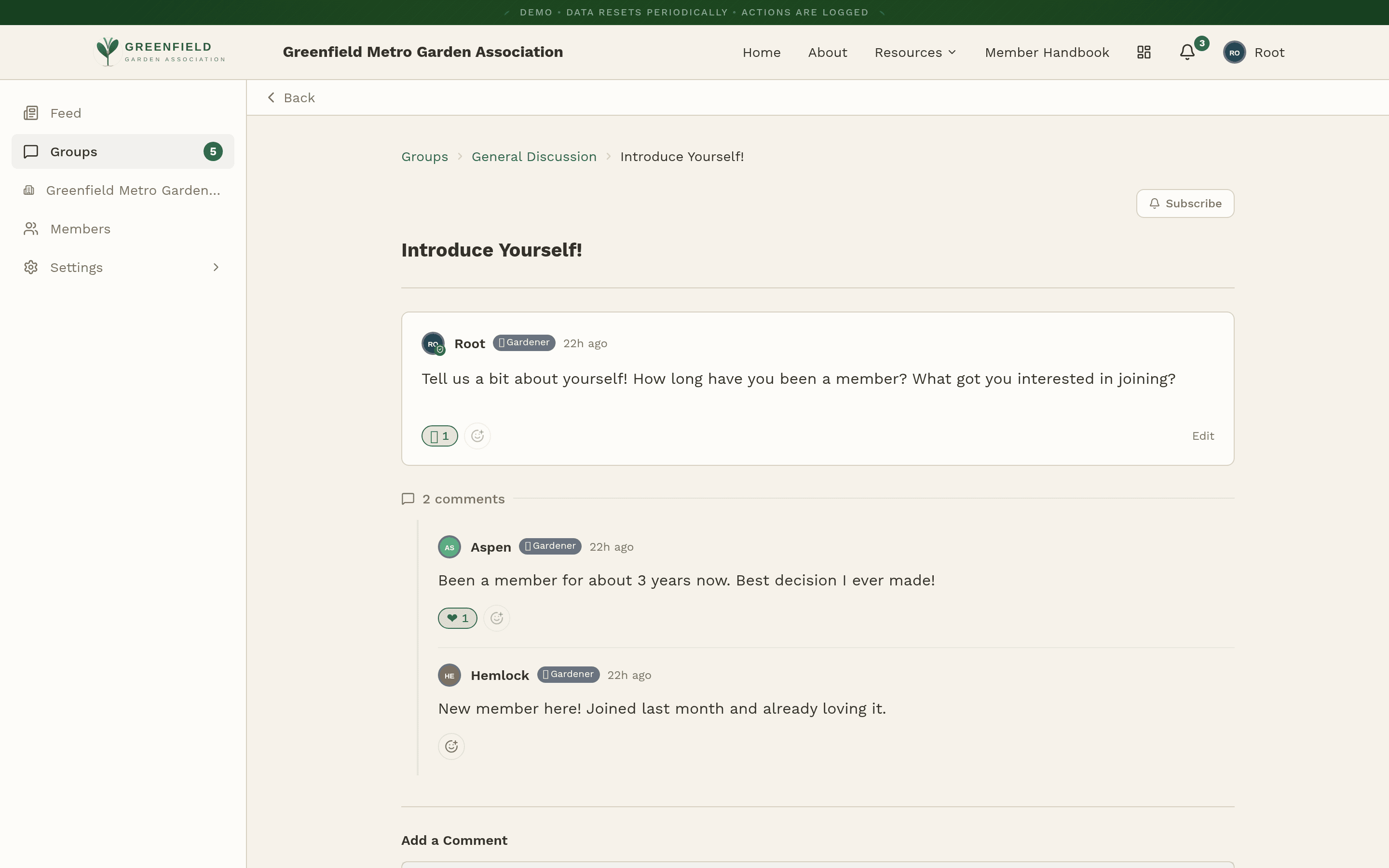 fellos discussion thread with member badges and threaded replies